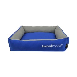 Woofmoda Πουφ Σκύλου No1 μπλε ρουα 60x50cm | Πλενόμενο Κρεβατάκι