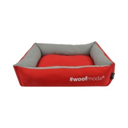 Woofmoda Πουφ Σκύλου No1 Κοκκινο 60x50cm | Πλενόμενο Κρεβατάκι