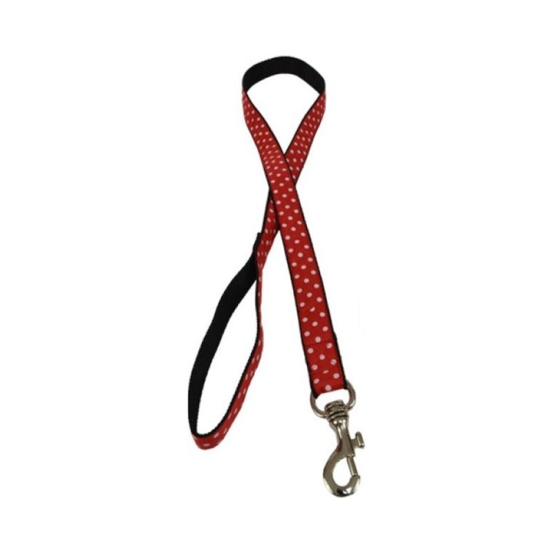 Woofmoda Οδηγος Κοκκινο Πουα 1.5Cm x 120Cm Small
