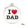 Ταυτοτητα My Family Charms I Love Dad - Λευκο