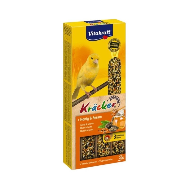 Vitakraft Krackers Trio Με Μελι Και Σουσαμι 90Gr 3Τμχ