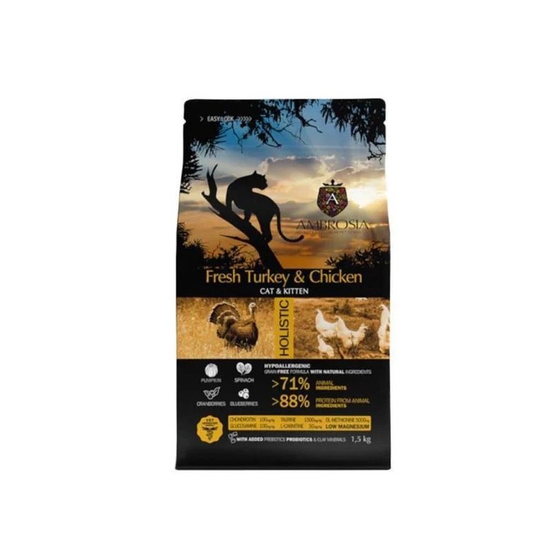 Ambrosia Kitten Fresh Turkey & Chicken 1.5Kg