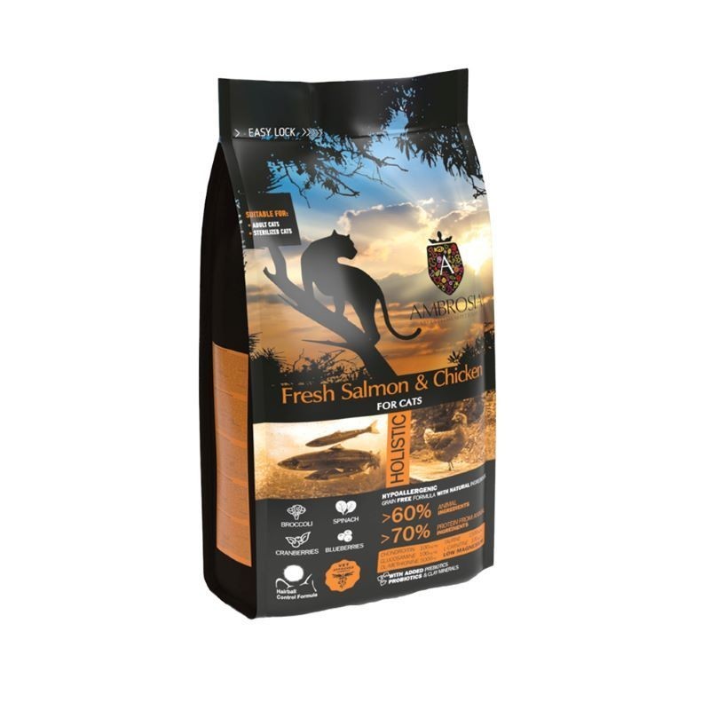 Ambrosia Sterilized Cat Fresh Salmon & Chicken 1.5Kg