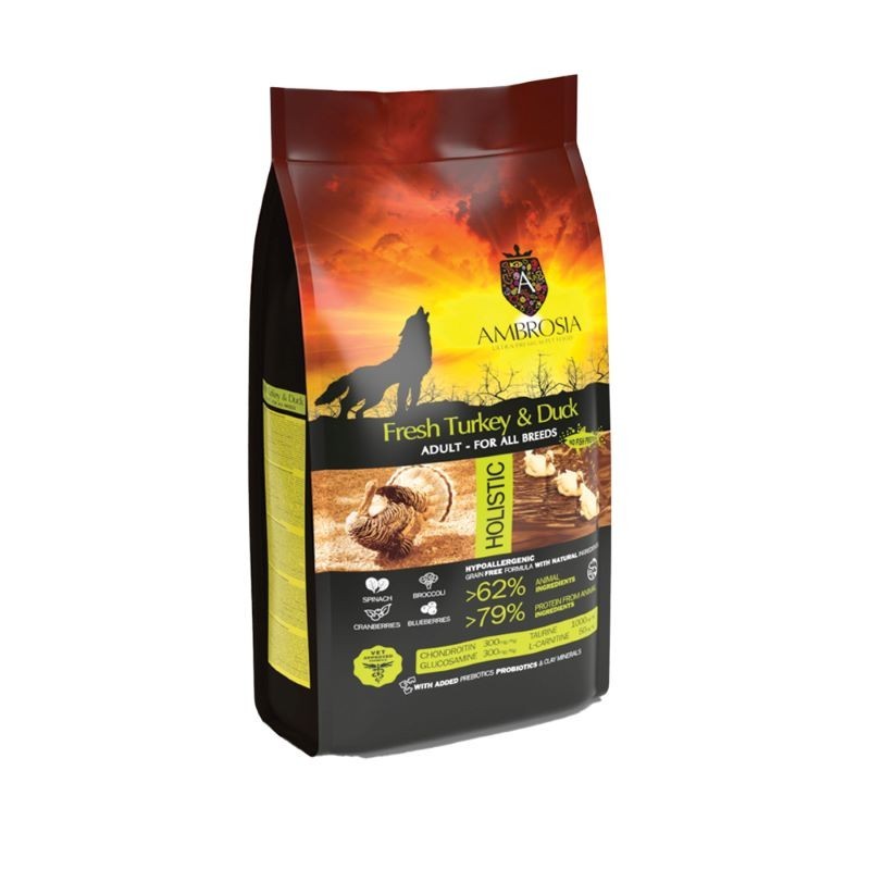 Ambrosia Adult Γαλοπουλα & Παπια 2Kg