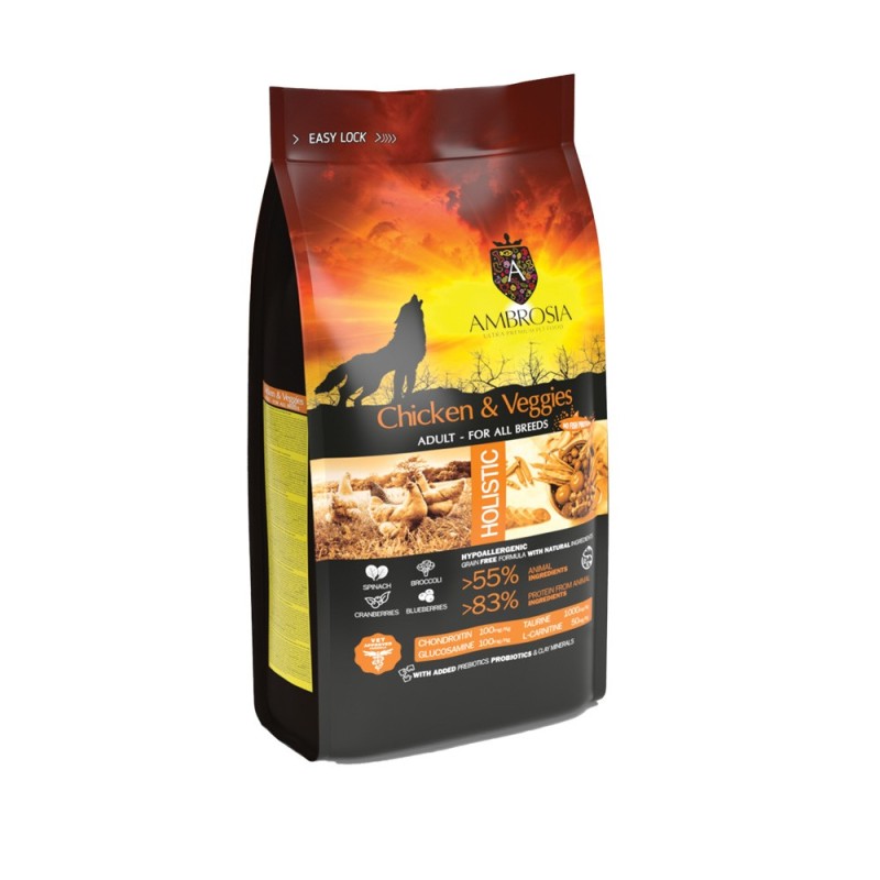 Ambrosia Adult Κοτοπουλο & Λαχανικα 2Kg