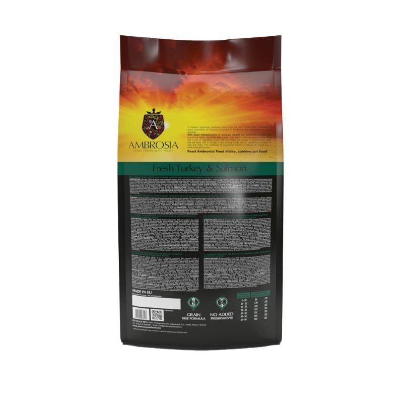 Ambrosia Senior Light Sterilized Γαλοπουλα & Σολωμος 12Kg