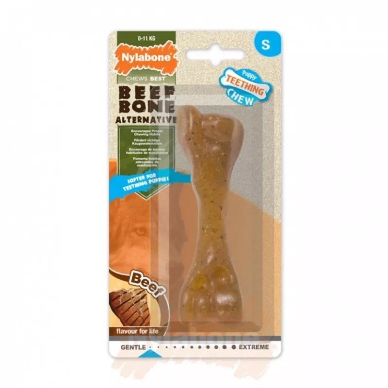 Nylabone Μασητικο Παιχνιδι Κοκαλο Με Γευση Βοδινο Small