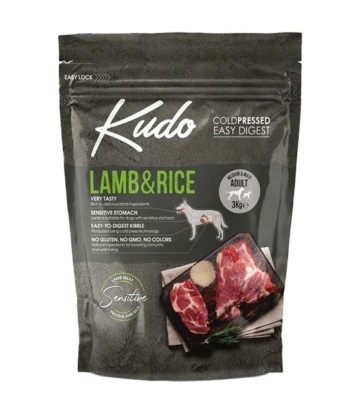 Kudo Easy Digest ξηρά τροφή σκύλου kudo adult medium maxi αρνι & ρυζι 3kg