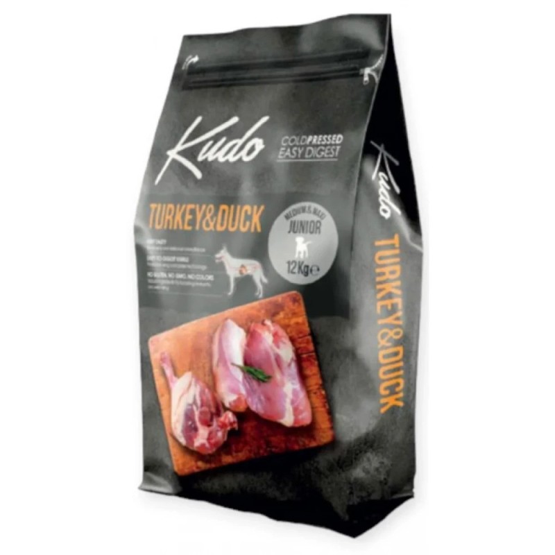 Kudo Ημισκληρη Junior Medium Maxi Γαλοπουλα & Παπια 12Kg
