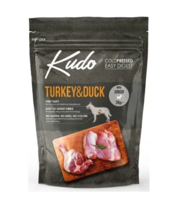 Kudo Easy Digest ξηρά τροφή σκύλου kudo junior mini γαλοπουλα & παπια 3kg