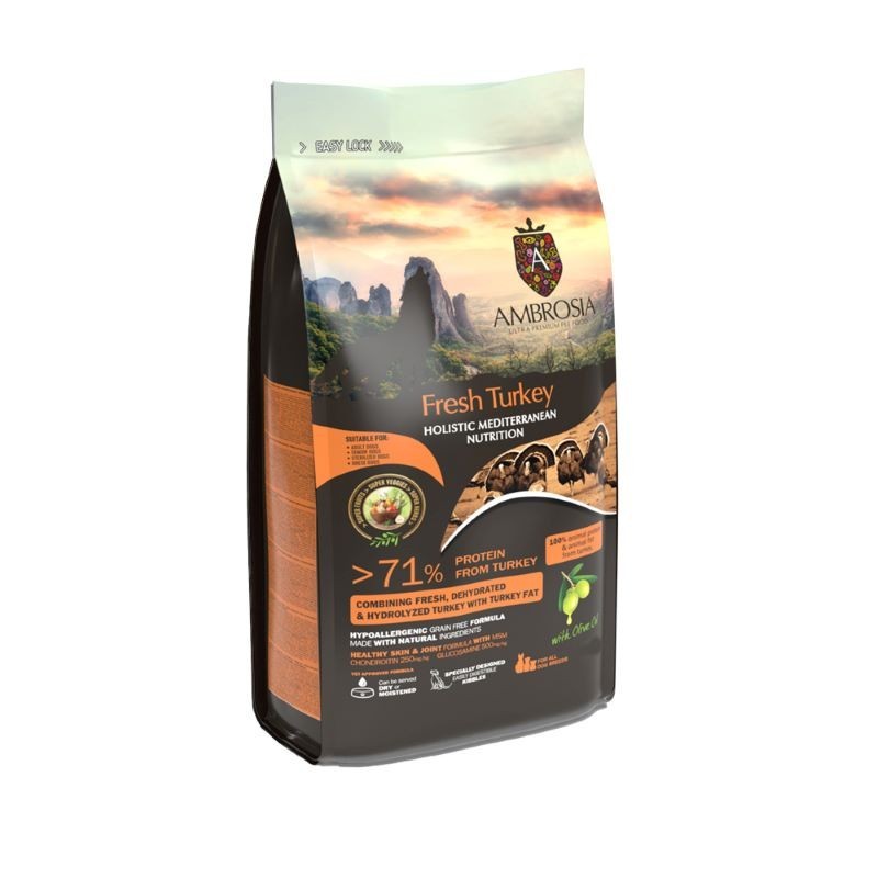Ambrosia Mediterranean Diet Senior/Sterilized Γαλοπούλα 1,5kg