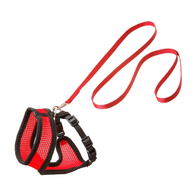 Flamingo Σαμαρακι Γατας Με Οδηγο Κοκκινο/Μαυρο 32-41/120Cm