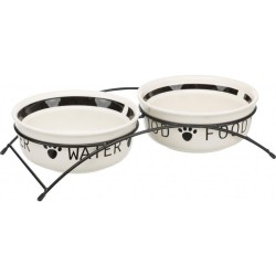 Trixie Βαση Με Δυο Πιατα Κεραμικα 0.6Ml / 15Cm Λευκο 201.24641