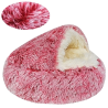 Denik Pets Γούνινο Antistress Fluffy Φωλιά Στρογγυλή Σκυλου-Γατας 60cm Κόκκινη
