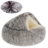 Denik Pets Γούνινο Antistress Fluffy Φωλιά Στρογγυλή Σκυλου-Γατας 60cm Καφέ/γκρι