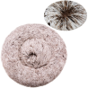 Denik Pets Γουνινο Antistress Fluffy Κρεβατι Στρογγυλο Σκυλου-Γατας 70Cm Καφέ Άσπρο