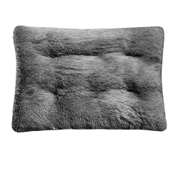 Γουνινο Antistress Fluffy Μαξιλαρι Τετραγωνο Σκυλου-Γατας 94X63Cm Γκρι