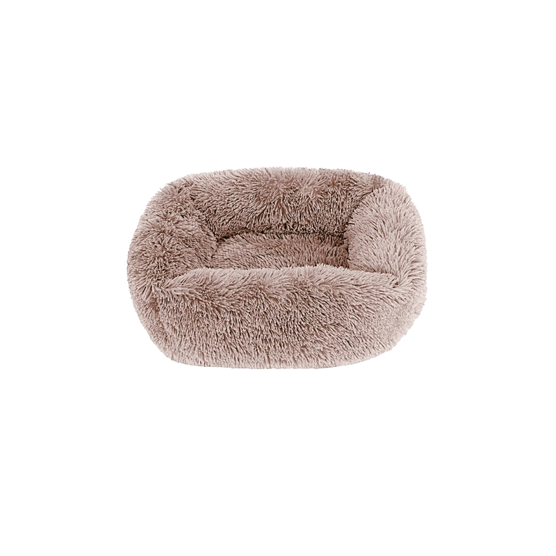 Denik Pets Γουνινο Antistress Fluffy Κρεβατι Ορθογώνιο Σκυλου-Γατας 65x55Cm Κρεμ
