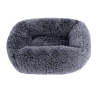 Denik Pets Γουνινο Antistress Fluffy Κρεβατι Ορθογώνιο Σκυλου-Γατας 65x55Cm Γκρι