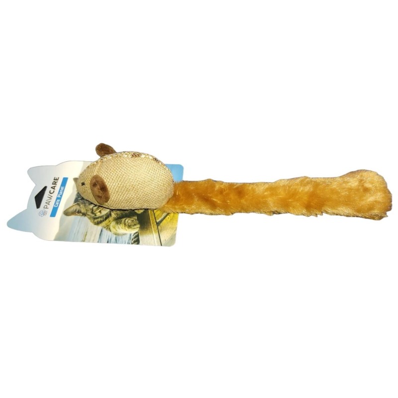 Paw Care Ποντίκι Με Ουρά Με Ήχο Και Catnip 32Cm