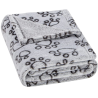 Denik fleece Κουβερτα Large Γκρι Πατουσακια 104x76cm