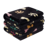 Denik fleece Κουβερτα Μαυρη Με Πατουσακια  104x76cm