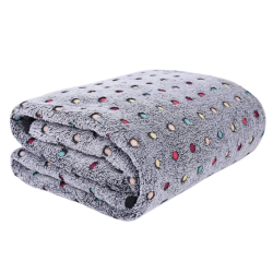 Denik Fleece Κουβερτα Γκρι Πουα 110x80cm