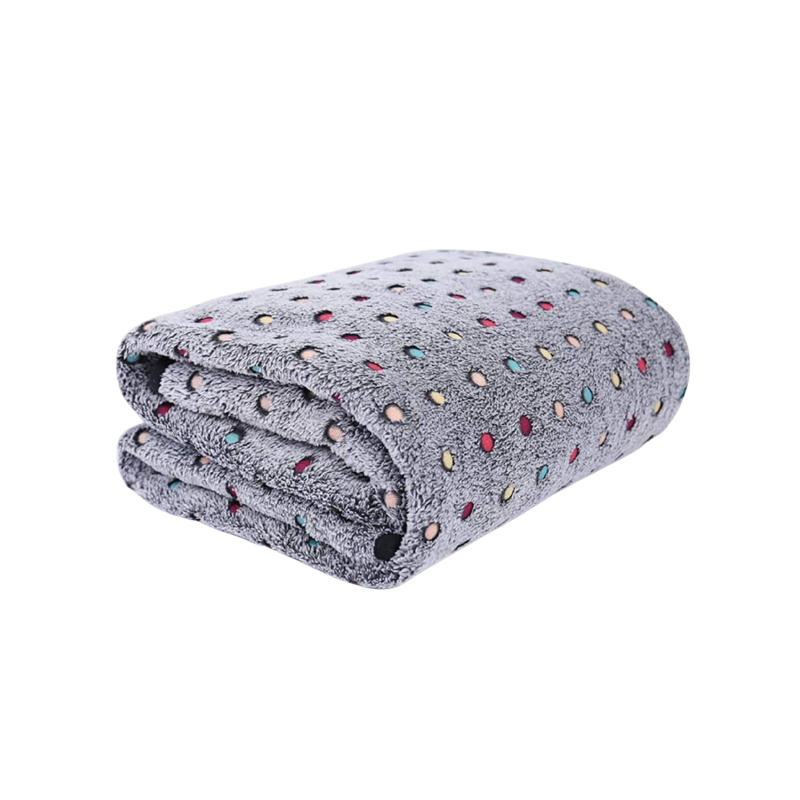 Denik Fleece Κουβερτα Γκρι Πουα 110x80cm