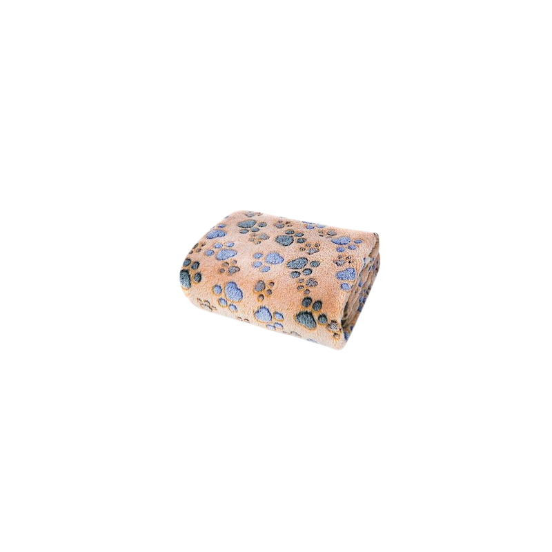 Denik Fleece Κουβερτα Μπεζ Με Πατουσες 76X52Cm