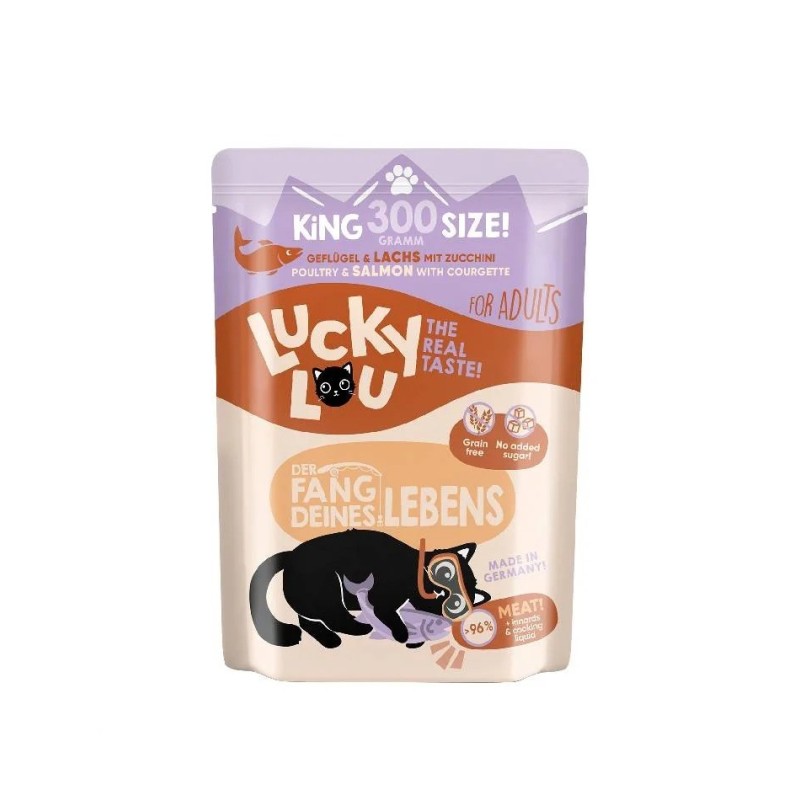 Lucky Lou LifeStage Adult Πουλερικά & Σολομός με Κολοκυθάκι 300gr