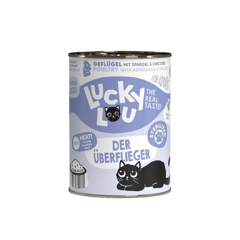 Lucky Lou LifeStage Adult Sterilized Πουλερικά με Σπαράγγι & Κιχώριο 400gr