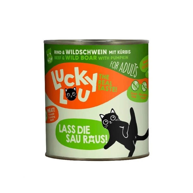 Lucky Lou LifeStage Adult Βοδινό & Αγριογούρουνο με Κολοκύθα 800gr
