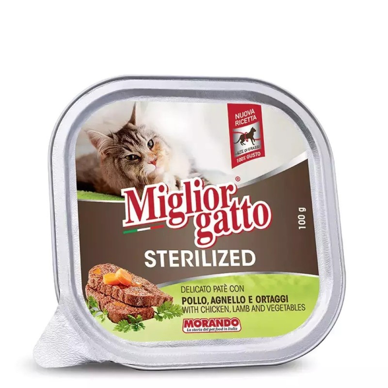 Miglior Gatto Sterilized Πατε Κοτοπουλο & Αρνι 100G