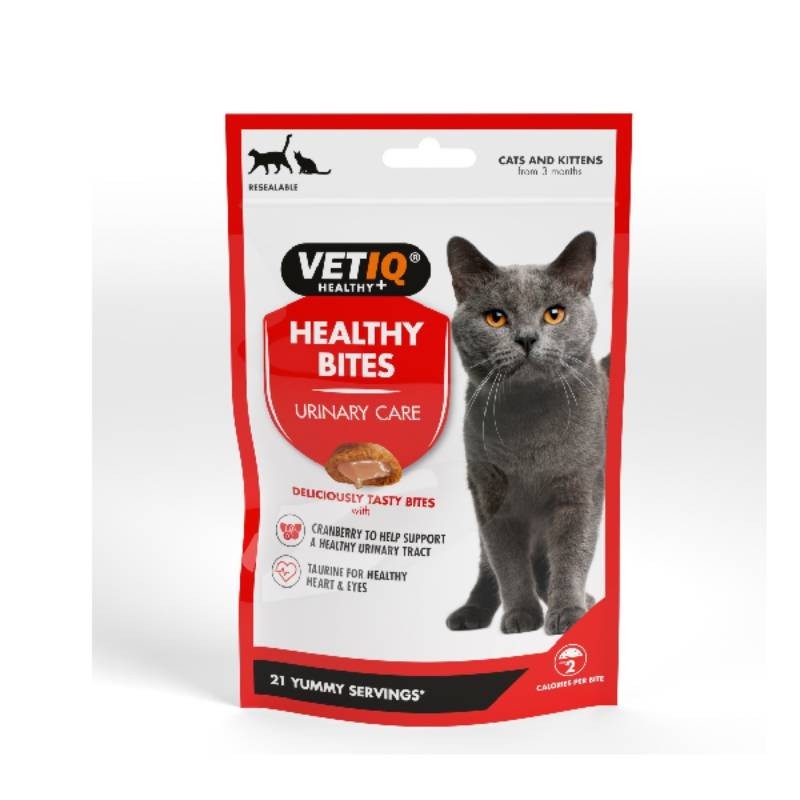 Vetiq Healthy Bites Urinary Care Σνακ Με Τυρι & Catnip 65G