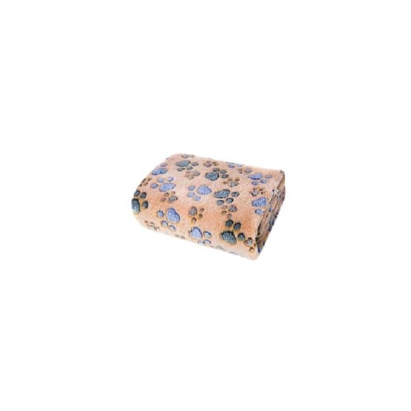 Denik Fleece Κουβερτα Μπεζ Με Πατουσες 76X52Cm