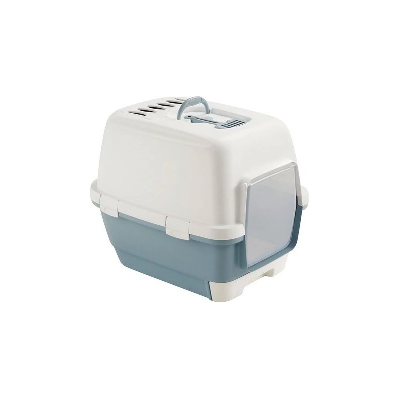 Stefanplast Cathy Clever Τουαλετα Γατας Με Συρταρι Μπλε 58X45X48Cm