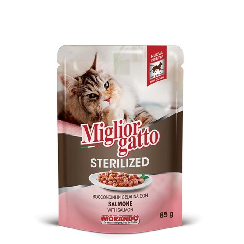 Miglior Gatto Sterilized Κομματακια Σε Ζελε Με Σολωμος 85G