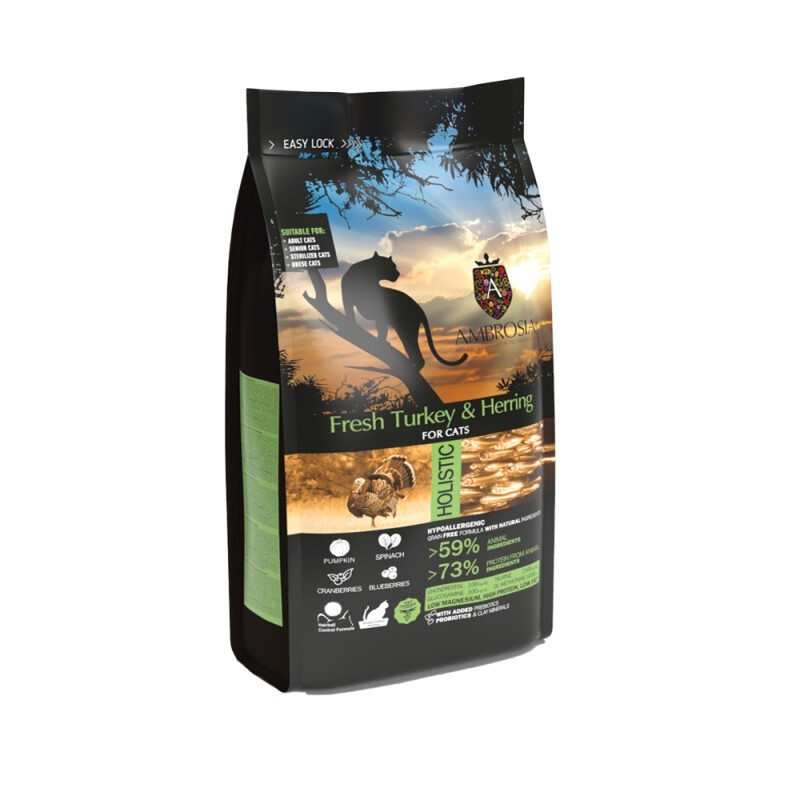 Ambrosia Adult Sterilised Cat Fresh Turkey & Herring 5kg