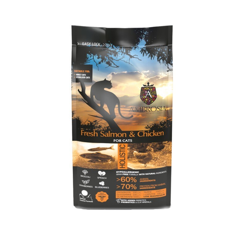 Ambrosia Sterilized Cat Fresh Salmon & Chicken 5Kg