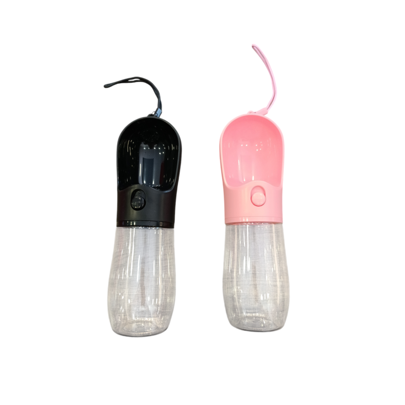 Nunbell Πλαστικο Παγουρι Νερου Ροζ/Μαυρο 380ml 25Cm
