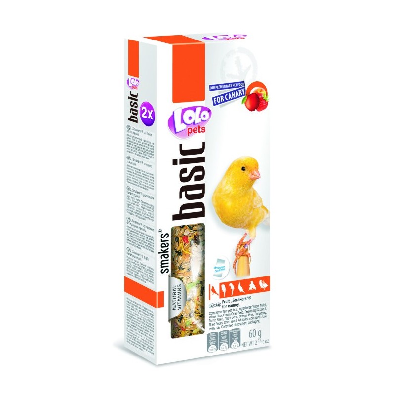 Lolo Pets Smakers Στικ Για Καναρινια Με Φρουτα 60G