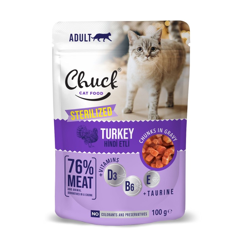 Tisert Chuck Adult Sterilized Turkey 100g