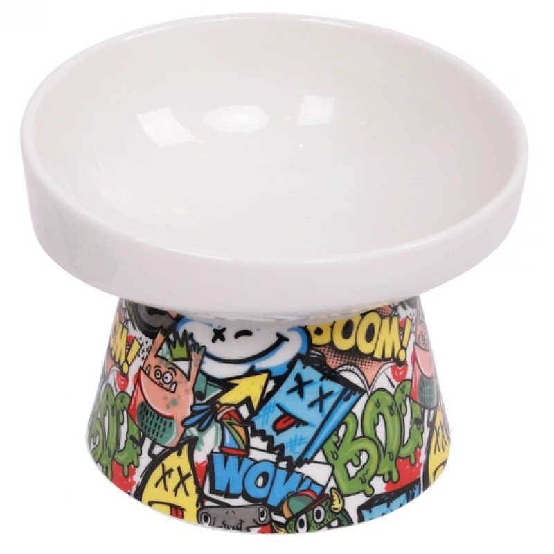 M-Pets Urban Style Υπερυψωμένο Κεραμικό Μπωλ 250ML