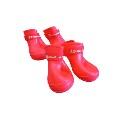 Αδιαβροχα Παπουτσια Σκυλου 4 Τεμαχια M 5X4Cm RED