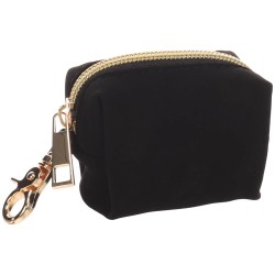 Η κομψή μαύρη θήκη Mirko της Flamingo με ενσωματωμένο ρολό σακουλών για άνετες βόλτες με το κατοικίδιο.