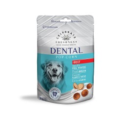 Απολαυστικό Dental Pop Corn με μοσχαρίσια γεύση για καθαρά δόντια και πιο φρέσκια αναπνοή.