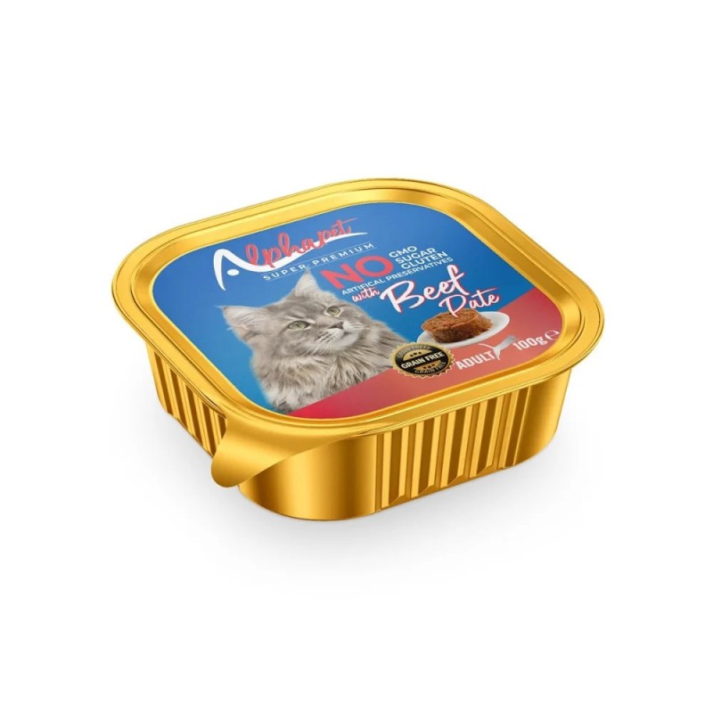 Alpha Pet Grain Free Pate Με Βοδινό 100gr