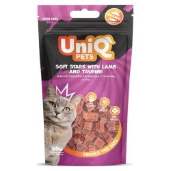 Uniq Pets Λιχουδιες Γατας Soft Stars Lamb Taurine 50G