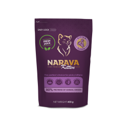 Narava Cat Kitten Turkey – πλήρης τροφή για γατάκια που υποστηρίζει τη σωστή ανάπτυξη.