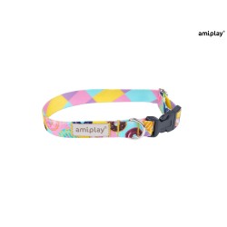 Περιλαίμιο σκύλου Amiplay Casual Donut με πολύχρωμο σχέδιο, ρυθμιζόμενο 25-40 cm
